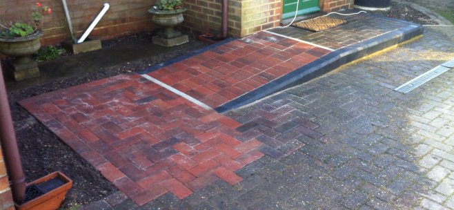 Disabled Block Paving Ramp - New Build Landscapes
